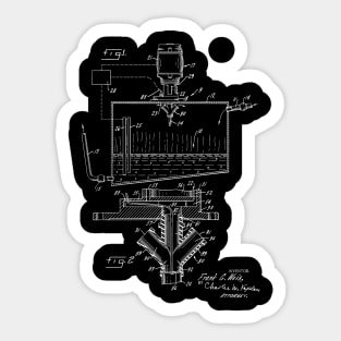 Sewage Pumping System Vintage Patent Hand Drawing Sticker